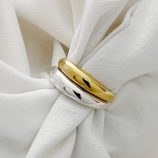 Medium Dome Ring in Sterling Silver or Gold Vermeil