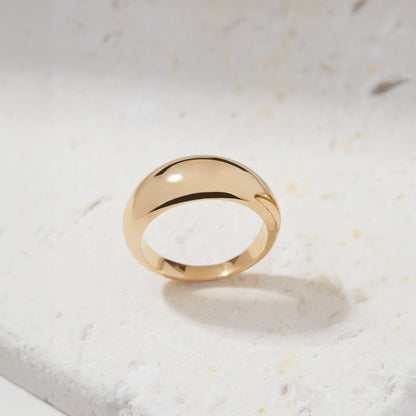 Large Dome Ring in Sterling Silver or Gold Vermeil