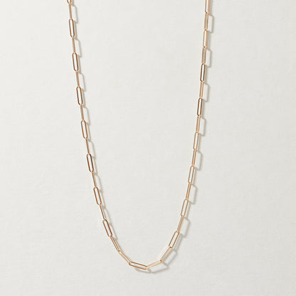 9ct Gold Paperclip Necklace