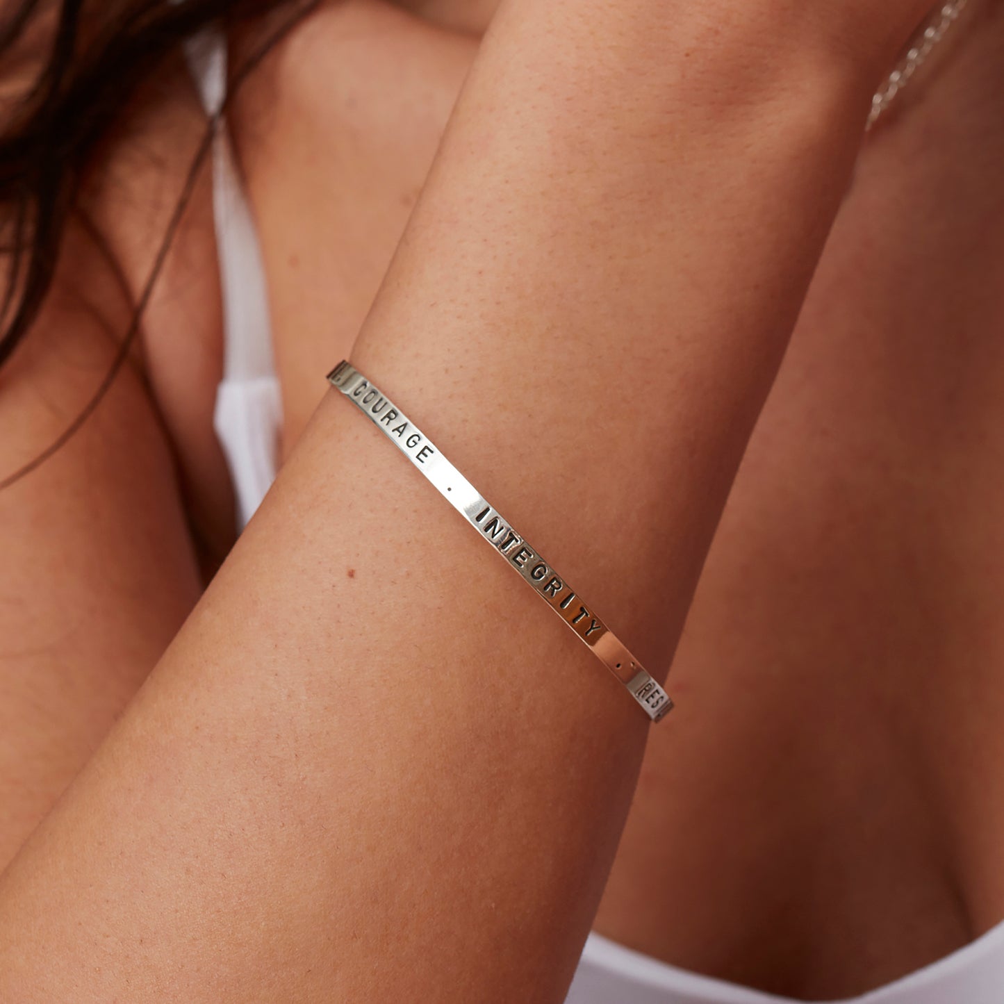 Personalised Sterling Silver Narrative Bangle