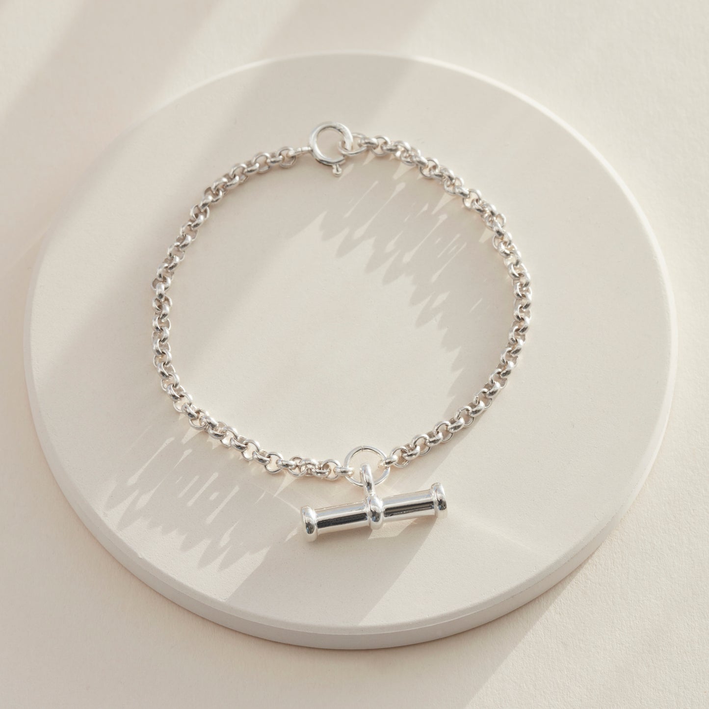 Sterling Silver T Bar Bracelet