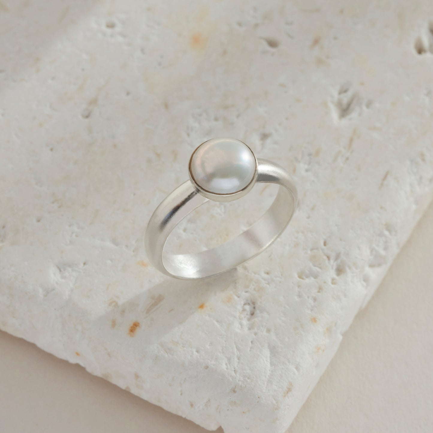 Sterling Silver Pearl Ring