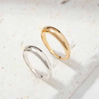 Dome Ring in Sterling Silver or Gold Vermeil