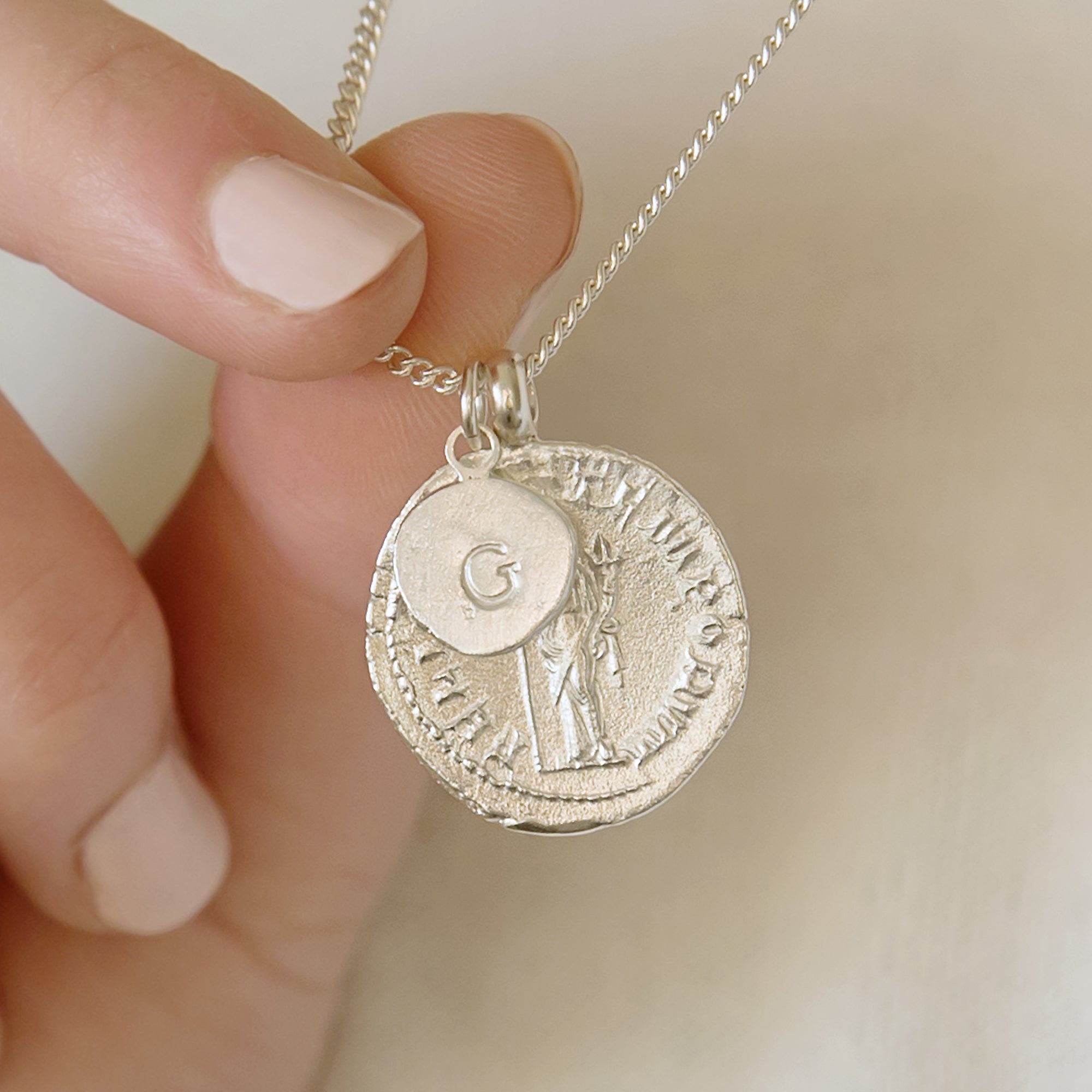 Silver deals goddess necklace